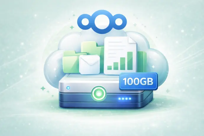 100 GB object storage por NextCloud y archivos