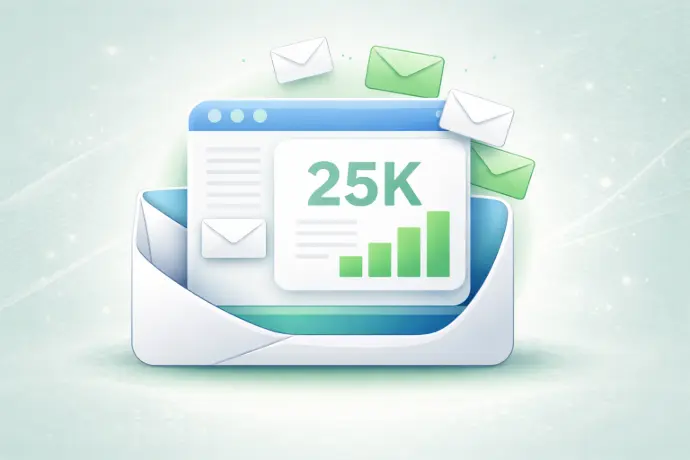 Buzón de correo masivo para marketing 25k correos al mes, integrado con Odoo