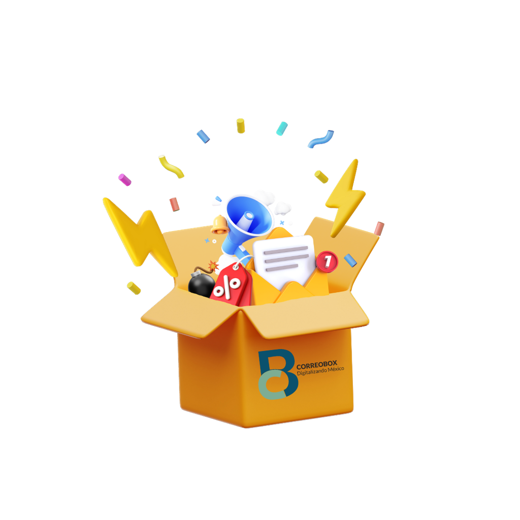 Promoción de Bienvenida CorreoBox 25 buzones todo incluido, contrato anual con pagos mensuales